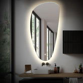 Specchio LED Asimmetrico Verticale | Pulsante touch | Luce bianca neutra - Reyze Serie Ambient Modello 1